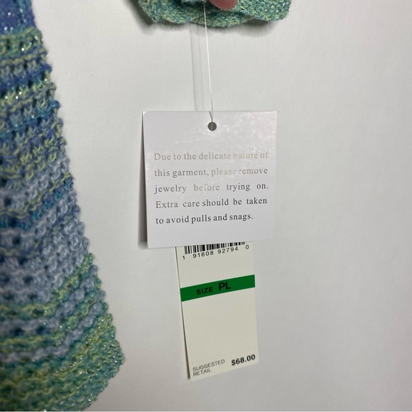 Alfred Dunner Marled Striped Open Front Cardigan PL NWT - Picture 8 of 12